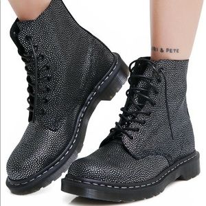 Dr. Marten Pascal Silver Pebble Boots